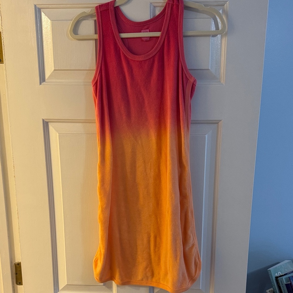 Sleeveless Ombre Dress in Pink and Orange